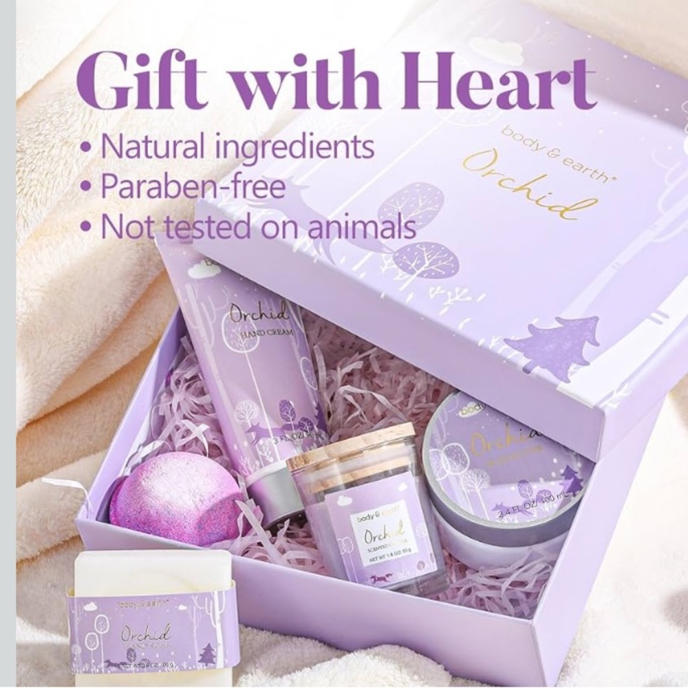 Body & Earth Deluxe 5 Piece Gift Set - Orchid